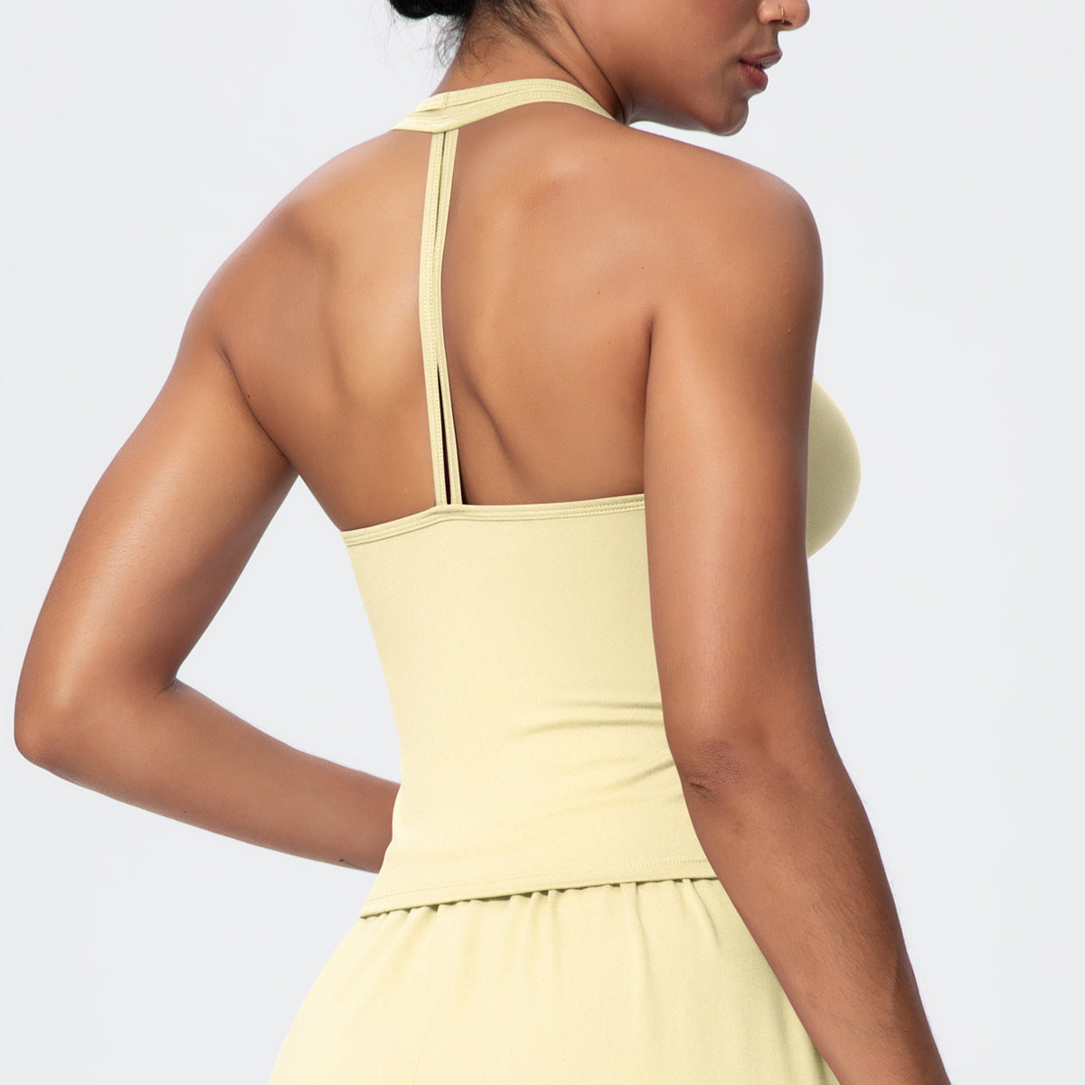 Ladies' stretchable breathable three-piece yoga set teemdrop