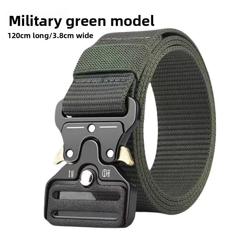 Quick-Release Buckle High-Strength Nylon Woven Outdoor Tactical Belt Wear-Resistant Unisex Workwear Belt