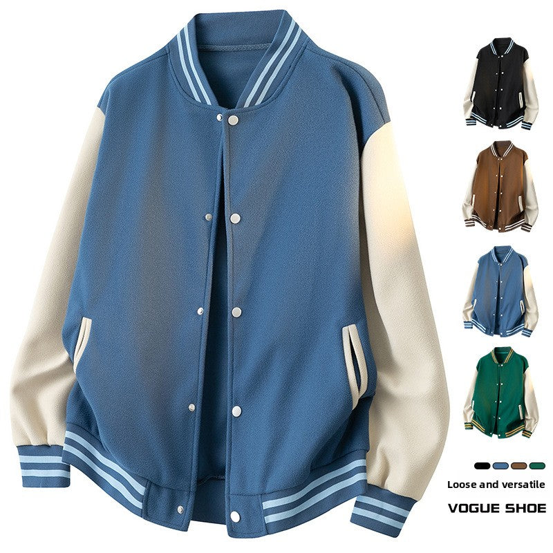 Color Block Baseball Jacket