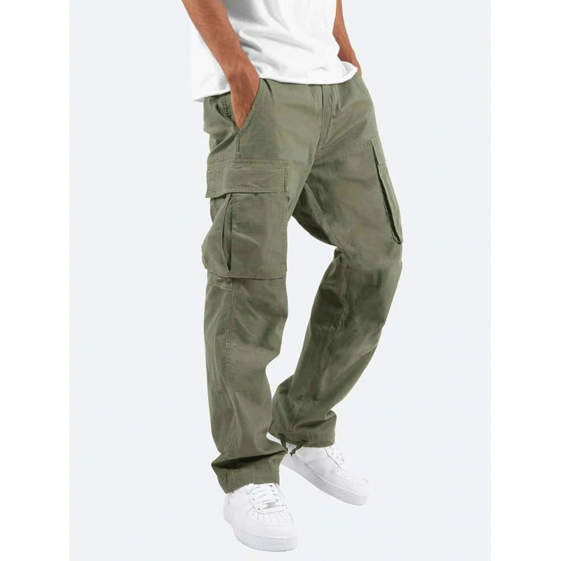 Mens Cargo Pants with Drawstring Waist