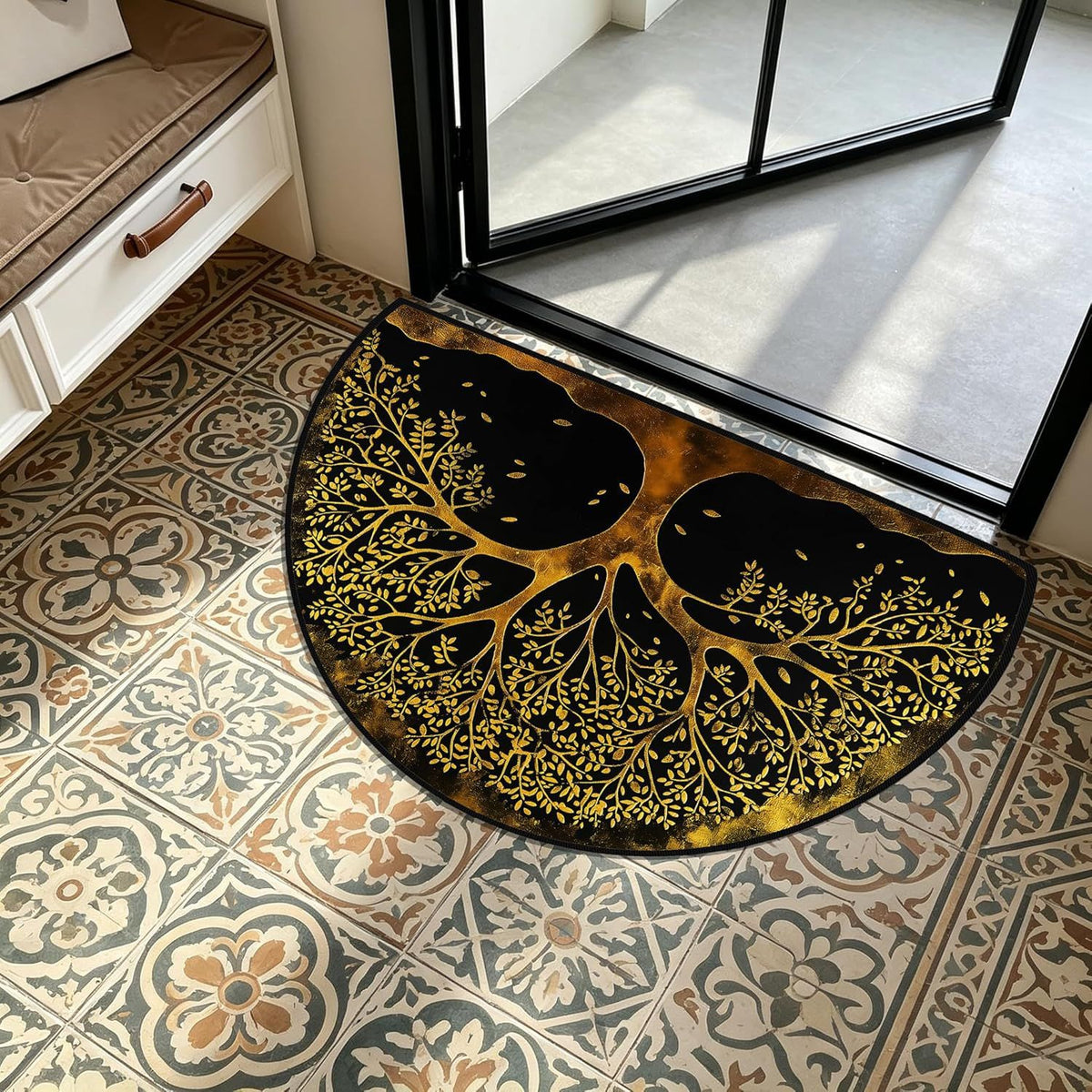 3D Vision Semi-Circular Floor Mat