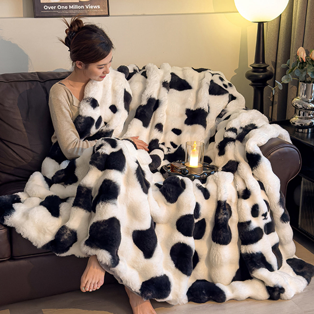 Plush milk velvet blanket teemdrop