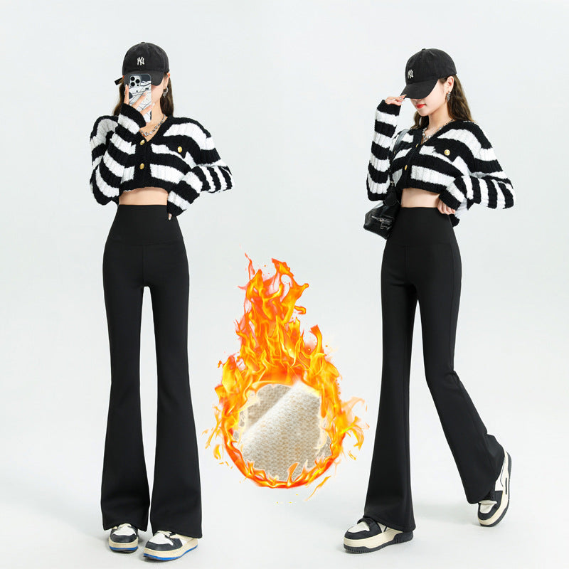 Long-style shark pants, women's high-waisted trousers teemdrop