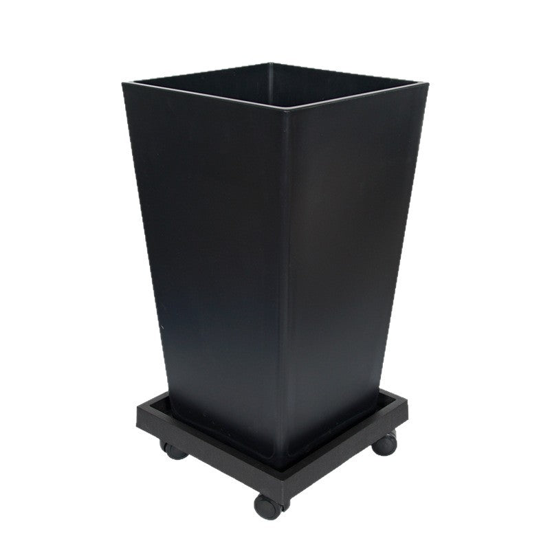 Nordic Style Rectangular Resin Flower Pot with Wheels, Imitation Cement Floor Planter teemdrop
