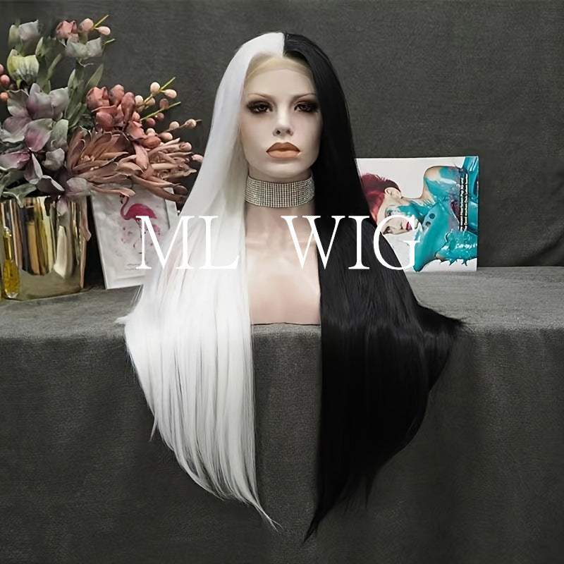 Women's Dual-Tone Long Straight Cosplay Wig