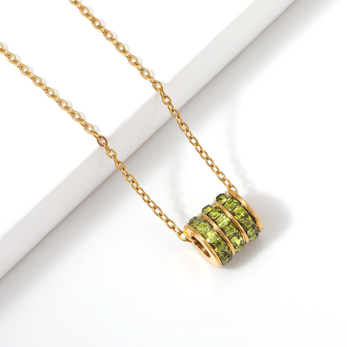 Birthstone Stainless Steel Adjustable Necklace