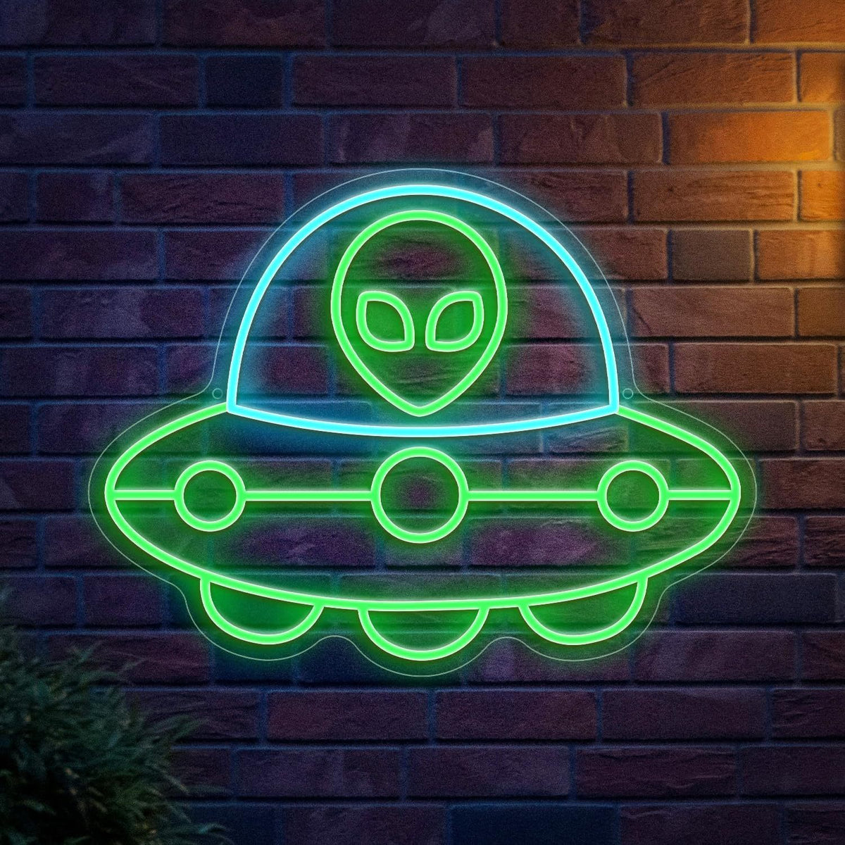 Alien UFO LED Neon Sign Light for Bedroom Game Room Bar Party Decoration teemdrop