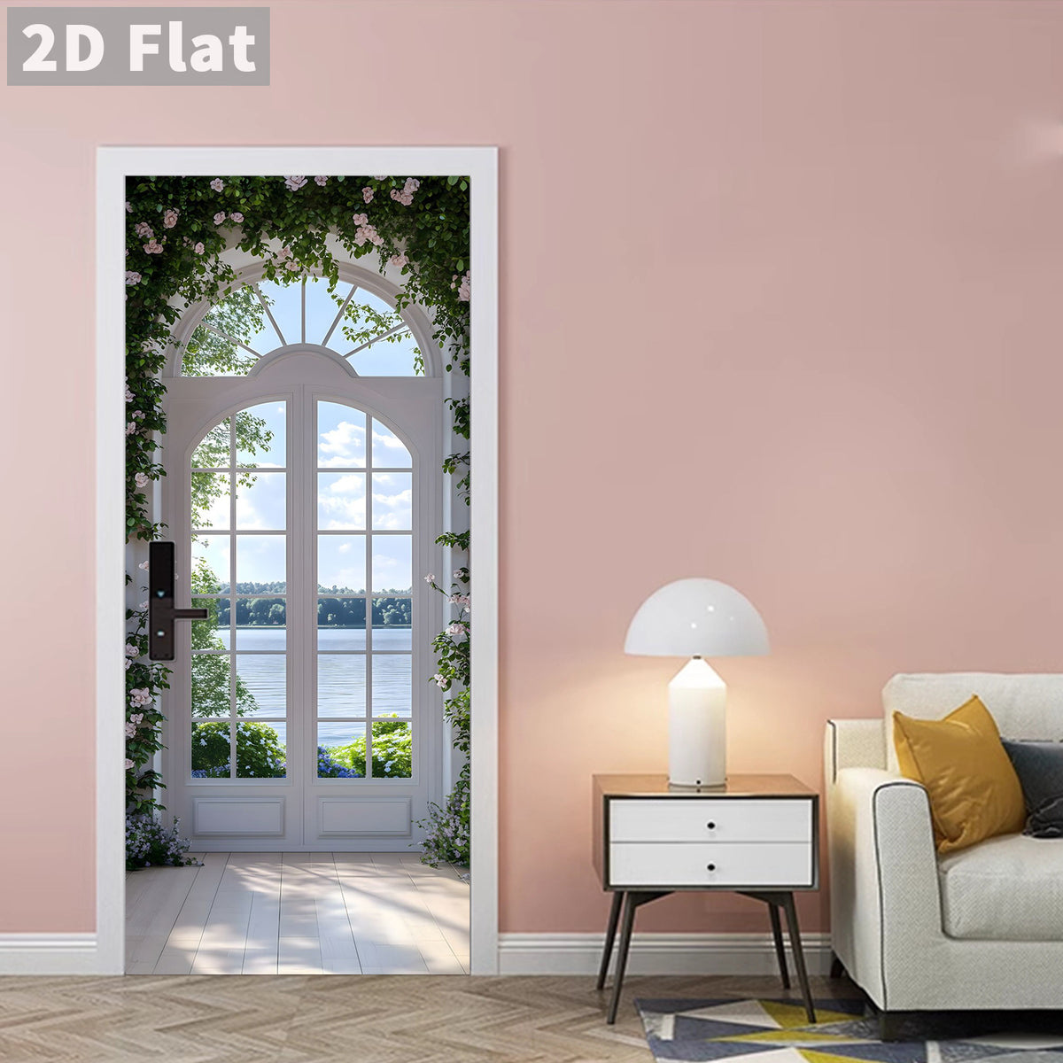 Creative Wooden Door Refurbished Door Stickers Wall Stickers teemdrop