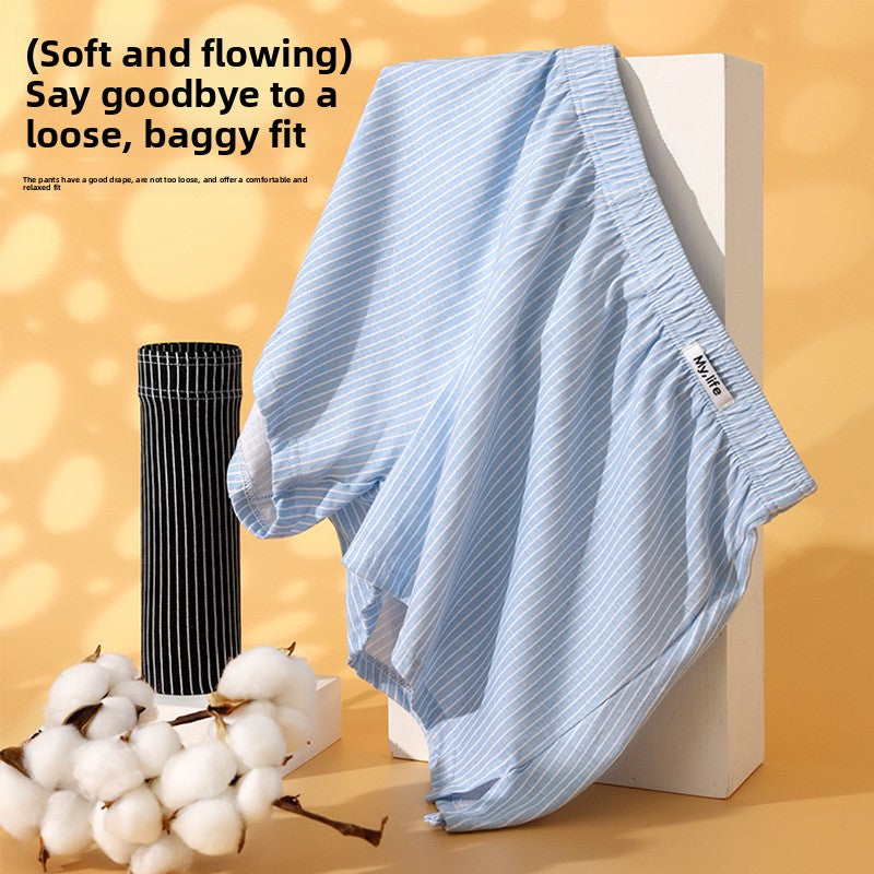 Men 100% Cotton Breathable Antibacterial Boxer Shorts teemdrop
