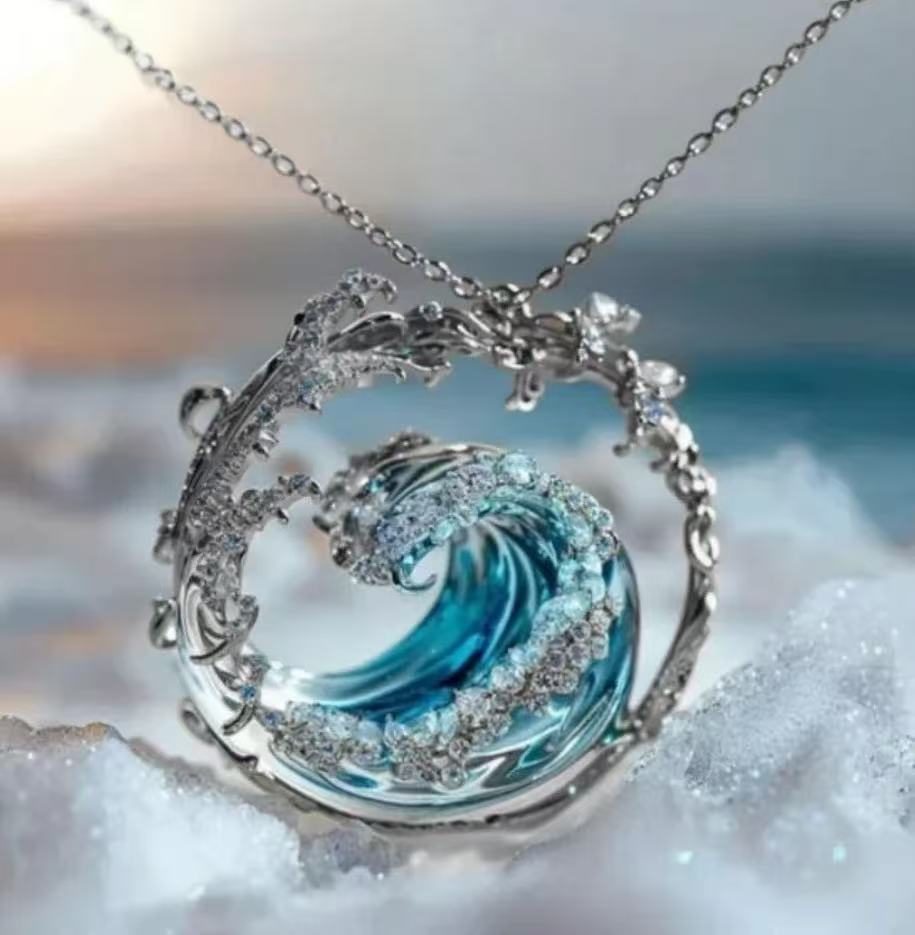 Creative Wave Resin Decoration Jewelry Set