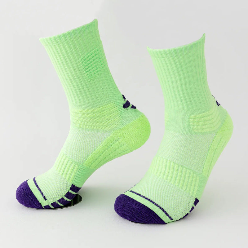Shock-absorbing high-top sports socks teemdrop