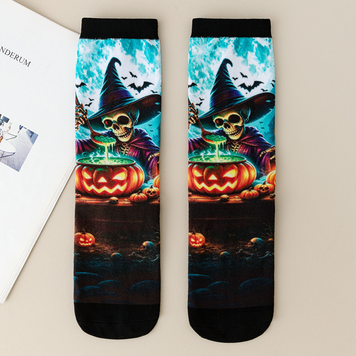 Halloween Print Mid-Calf Casual Socks