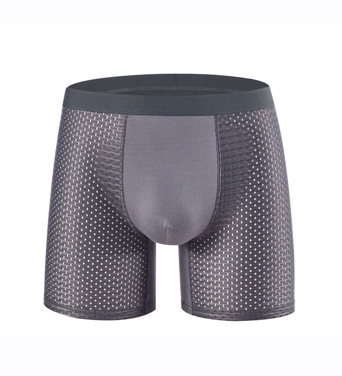 Men Mesh Underwear Sports Extended AntiWear Boxer Briefs Breathable QuickDry