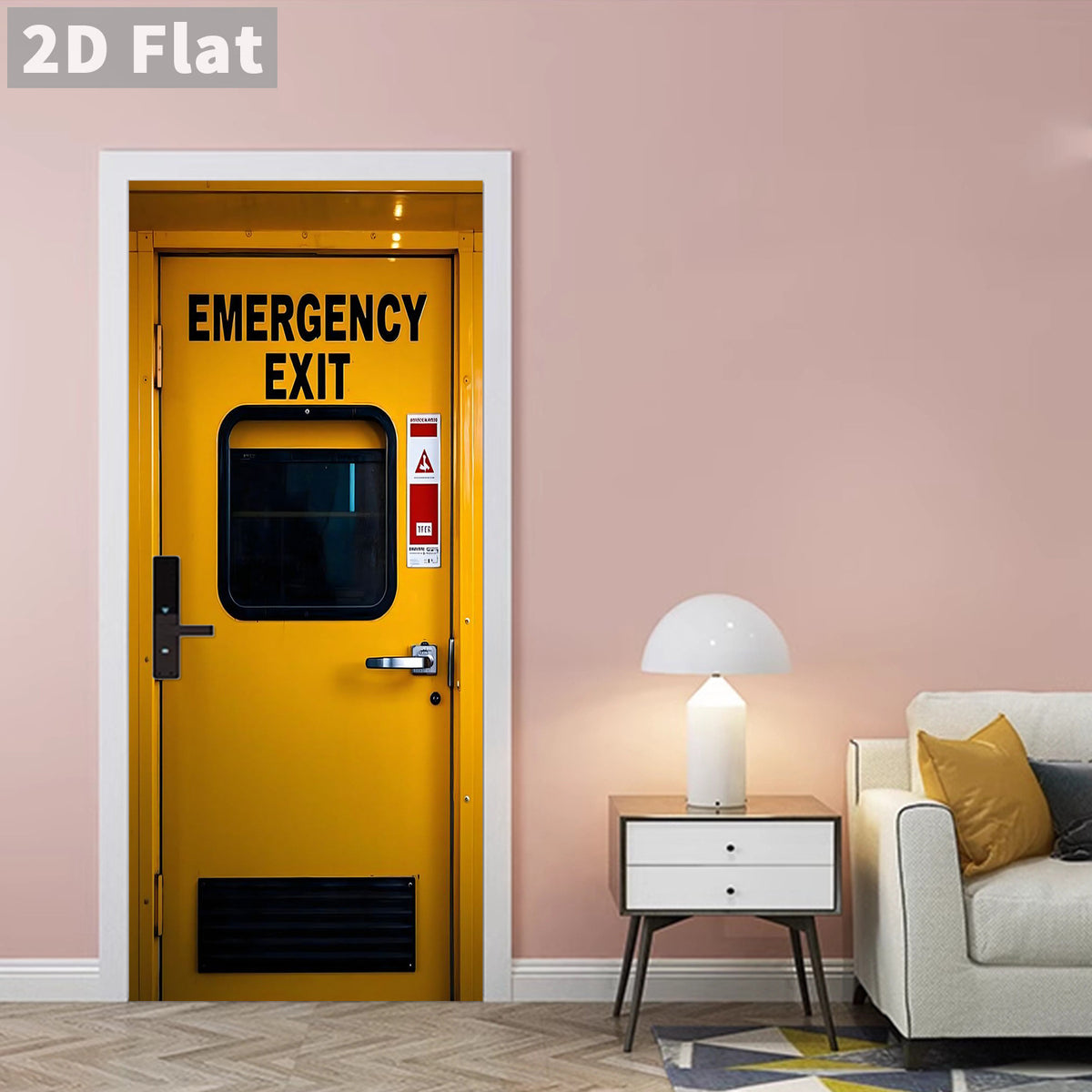 Creative Wooden Door Refurbished Door Stickers Wall Stickers teemdrop