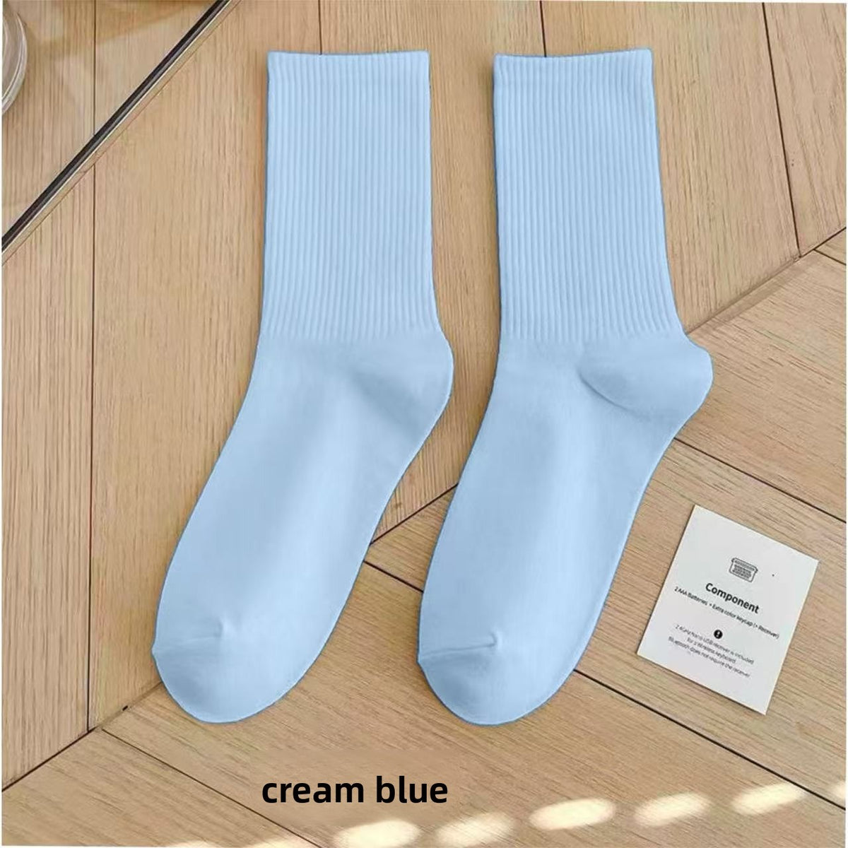 Unisex Combed Cotton Mid-Calf Socks teemdrop