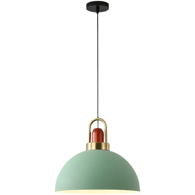 Single Head Hanging Chandelier Aluminum Macaron Color Pendant Light