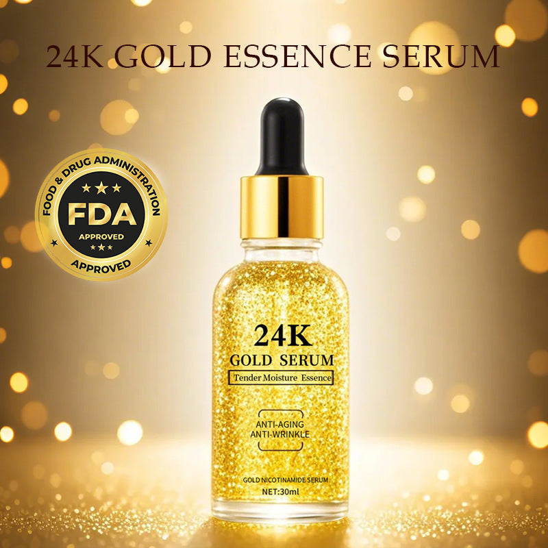 24K Gold Nicotinamide Hyaluronic Acid Essence Liquid Refines Pores and Brightens Skin 30ml teemdrop