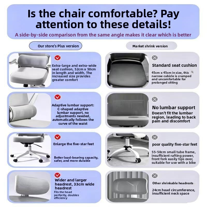 Ergonomic Mesh Office Chair with 3D Lumbar Support and Flip-Up Armrests