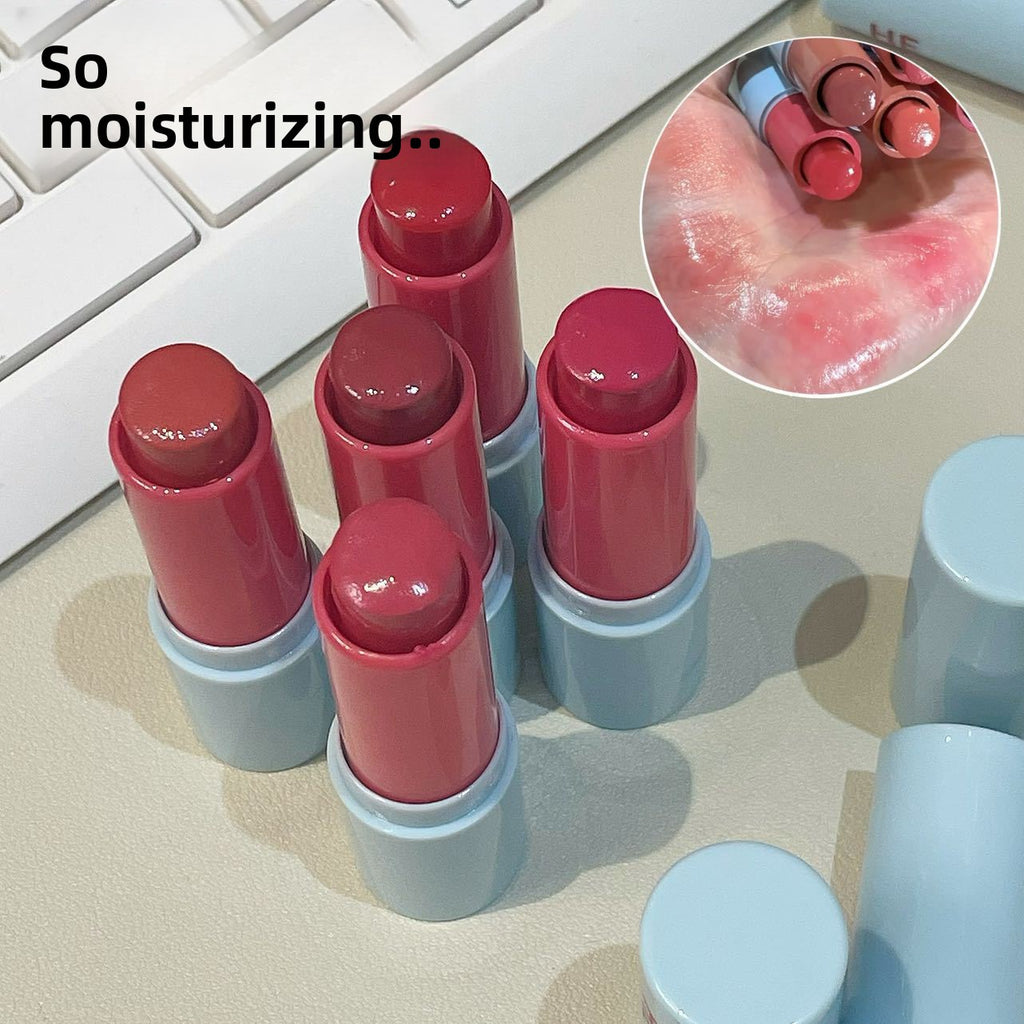 Clear and transparent water-sensitive stick high-gloss bright and tender blush lipstick teemdrop