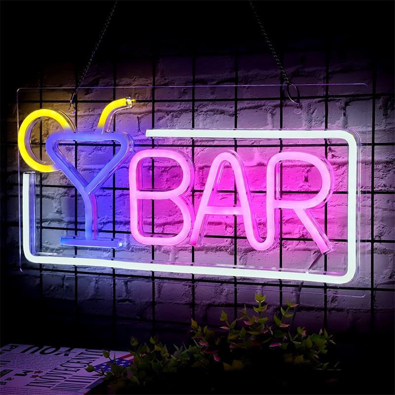 Neon light wall decoration teemdrop