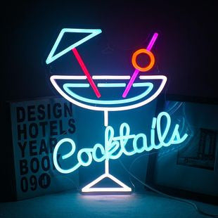 Neon light wall decoration teemdrop