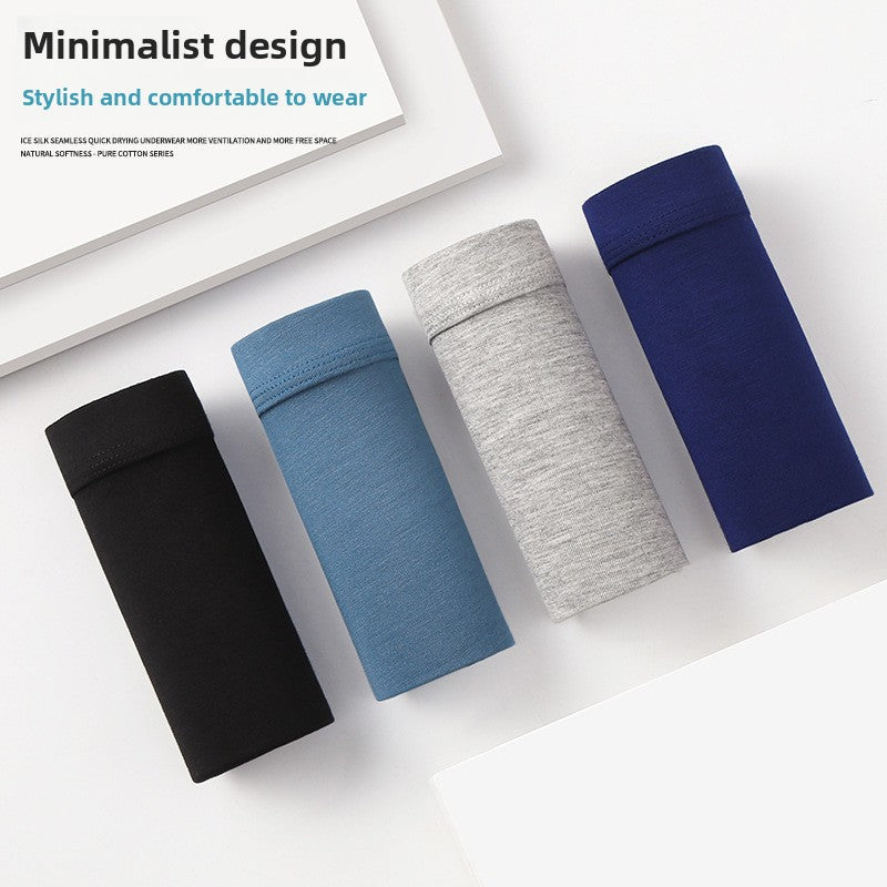 Men's Breathable Modal Mid-Waist Boxer Briefs teemdrop