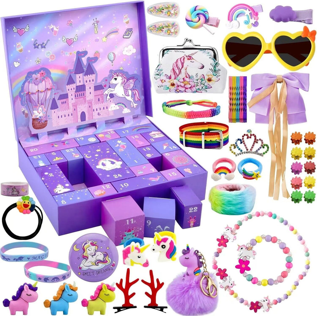 Unicorn blind box, pop-up toy, girl figurine pendant hair clip teemdrop