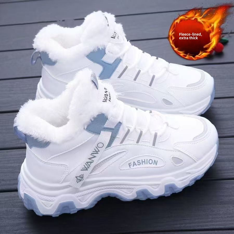 Women's Winter Fleece-Lined Martin Style Snow Boots teemdrop