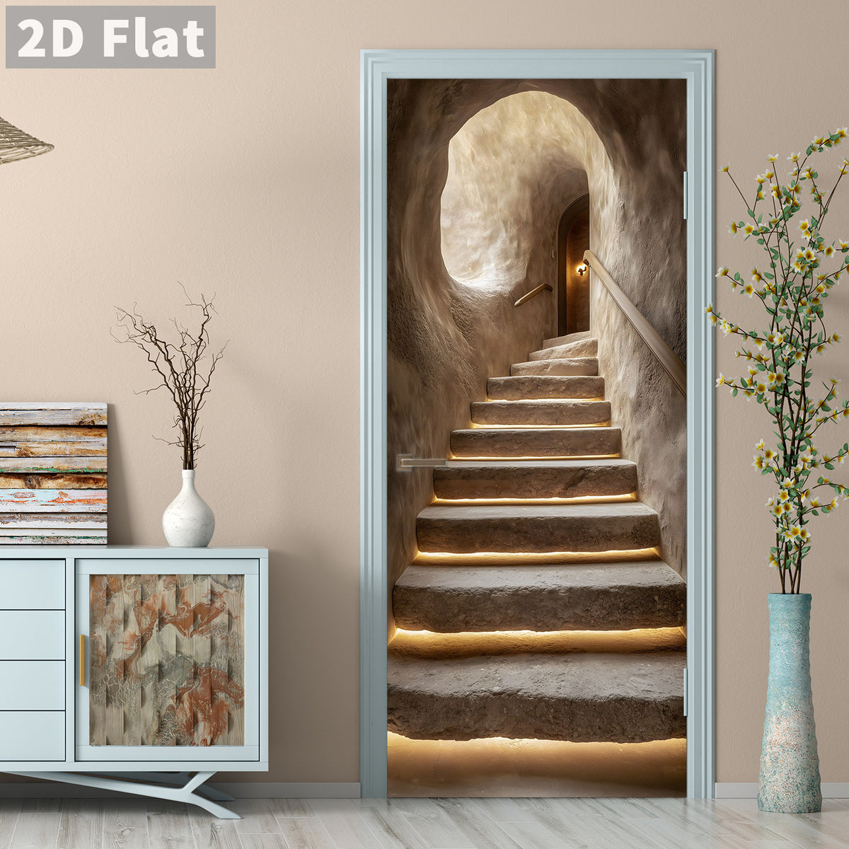 Creative Wooden Door Refurbished Door Stickers Wall Stickers teemdrop