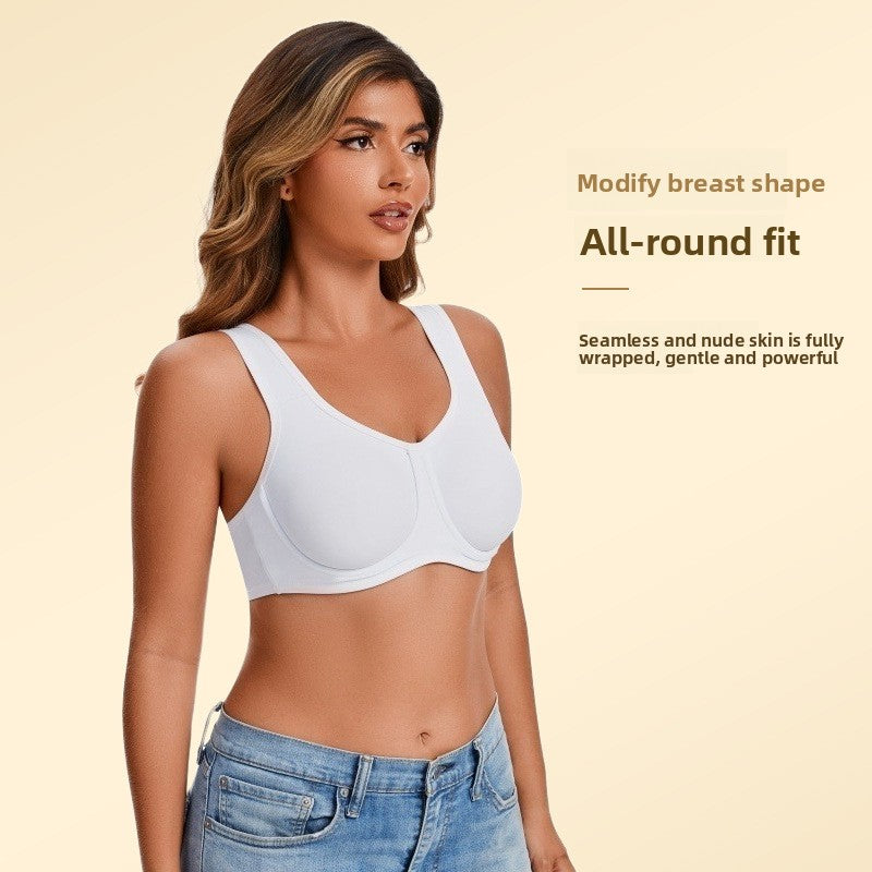 Women's High-Intensity Full-Cup Underwire Sports Bra for Running Fitness and Yoga