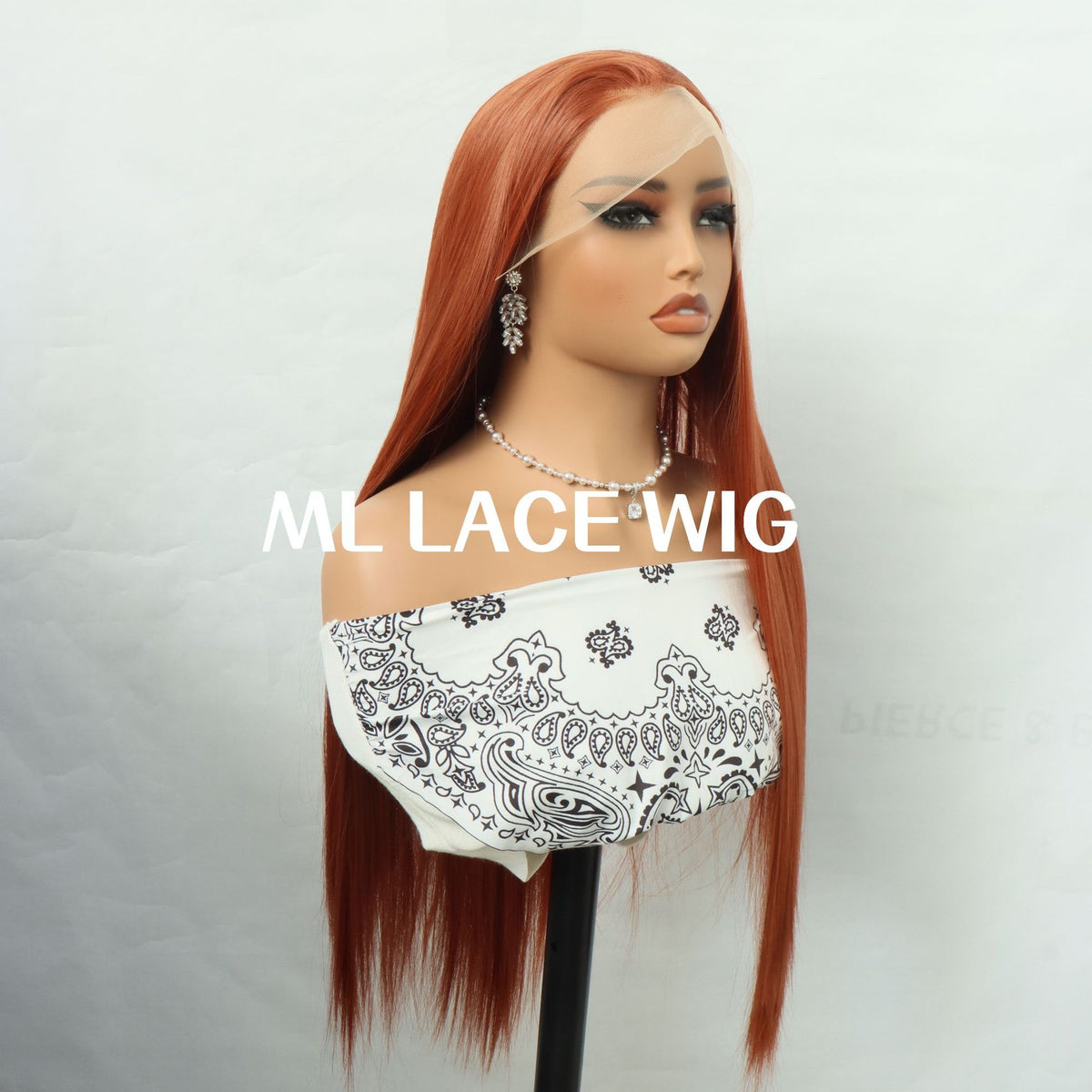 Front part of lace hand-woven wig