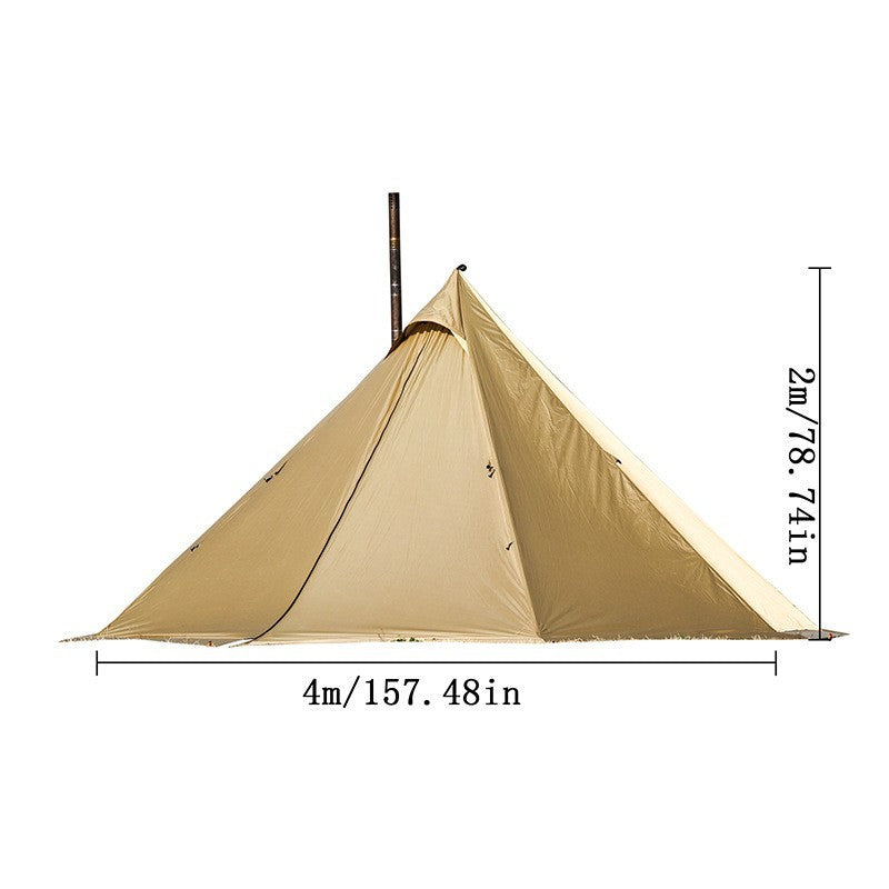 Lightweight 8-Sided Double-Layer Pyramid Camping Tent 2-4 Person teemdrop