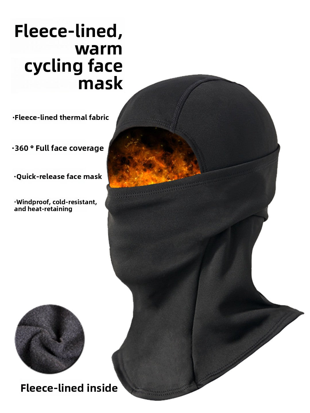 Thick-fabric insulated and windproof ski headgear for men