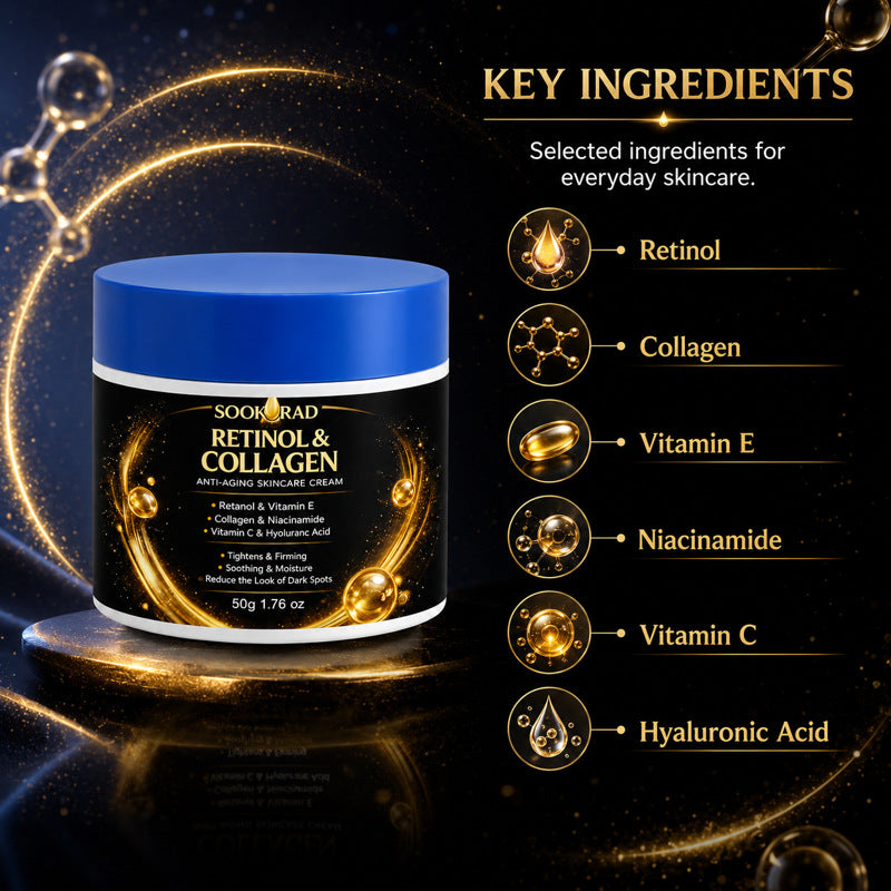 SOOKDRAD Retinol Collagen Firming Anti-Aging Face Moisturizer Cream 50g teemdrop