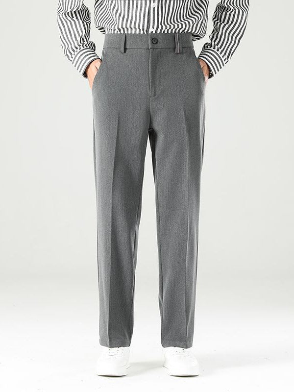 Men's Casual Pants Straight-Leg Drapey Dress Pants Long Pants teemdrop