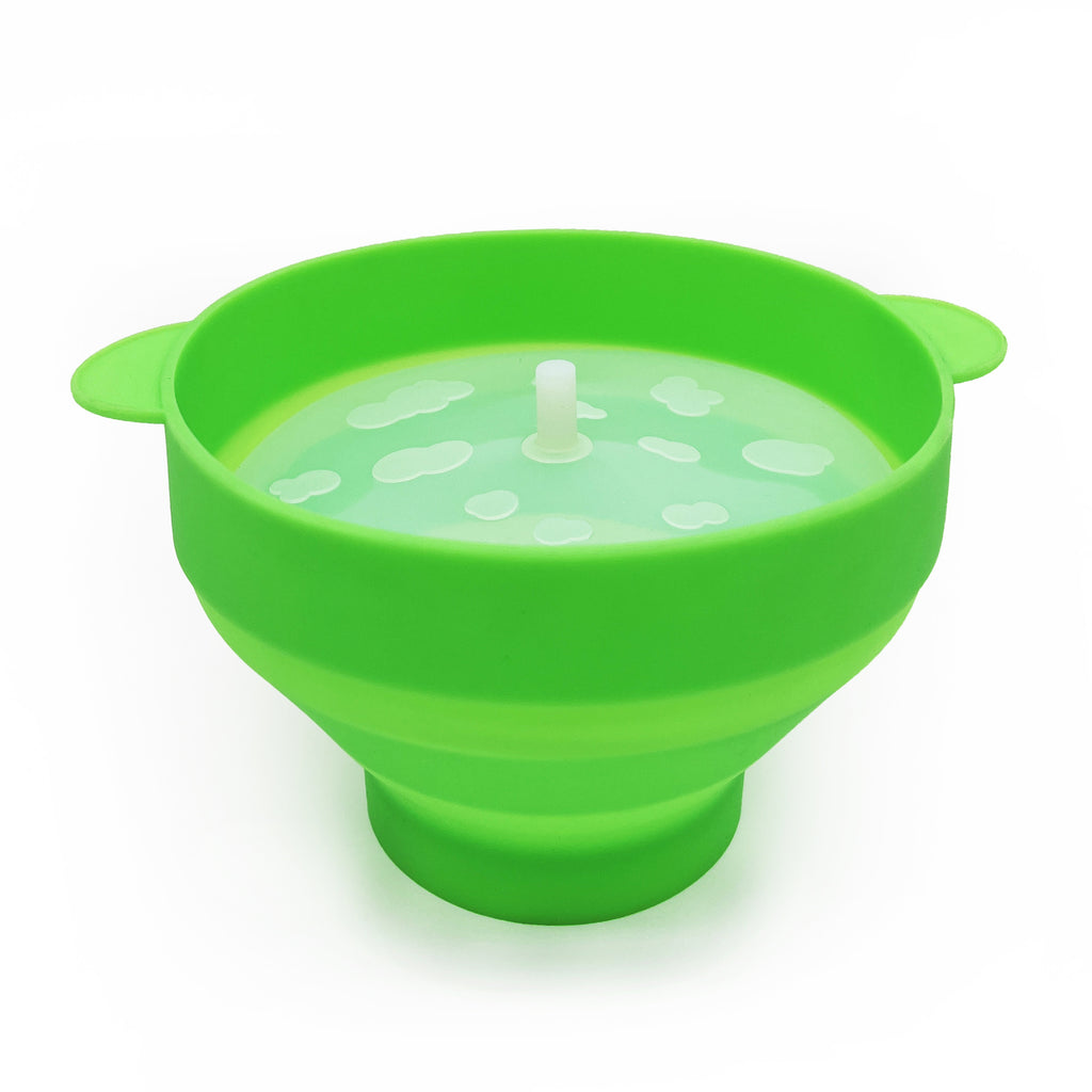 Foldable Silicone Popcorn Bucket with Handle Microwave Oven Safe Homemade Popcorn Maker teemdrop