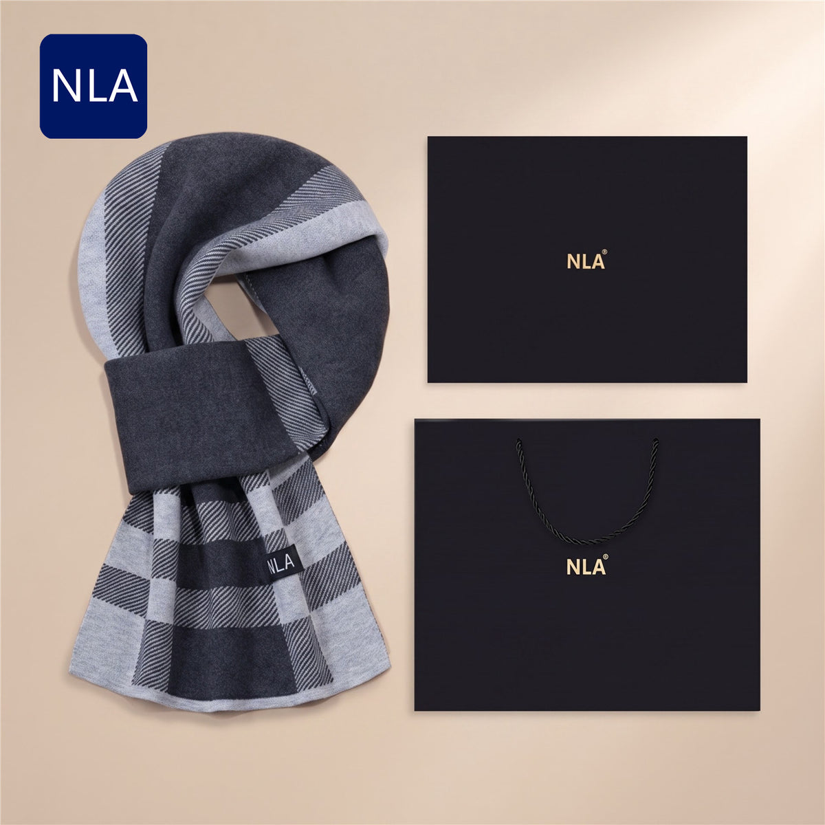 Men's Wool Scarf Men's Winter Warm Knitted Scarf teemdrop