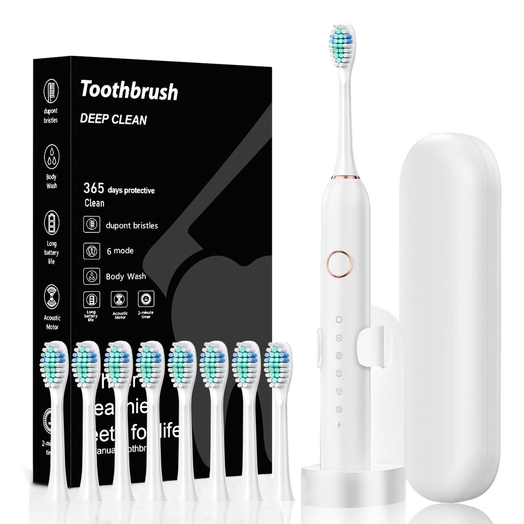 Sonic Electric Toothbrush USB Rechargeable with Soft Bristles and Multi-Speed Settings teemdrop
