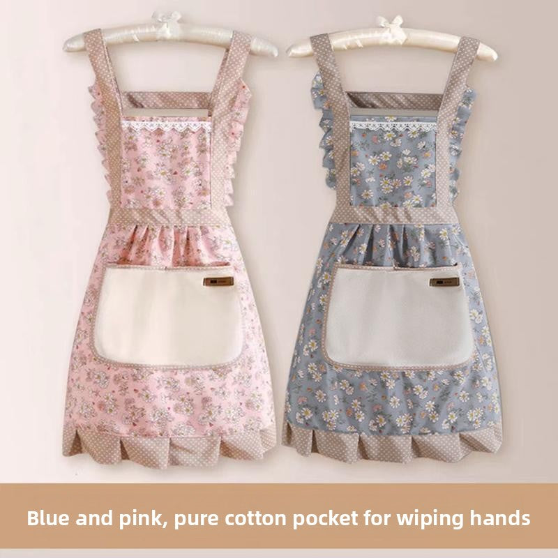 Women's Floral Cross-Back Kitchen Apron