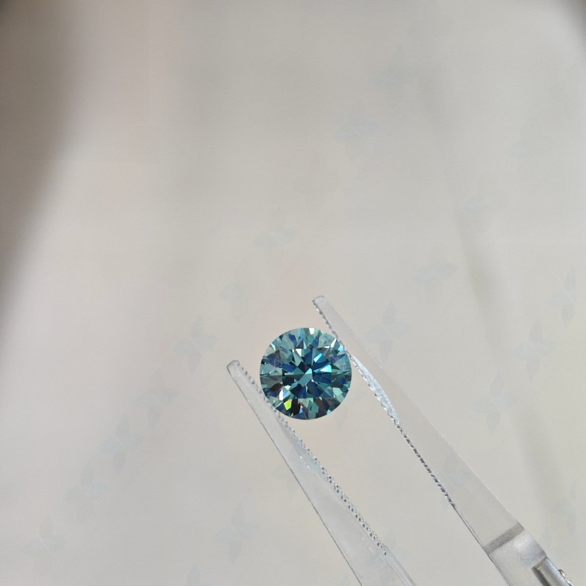 Round Blue Lab Grown Loose Diamond