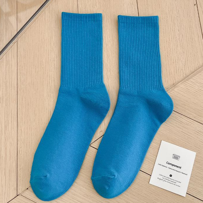 Unisex Combed Cotton Mid-Calf Socks teemdrop