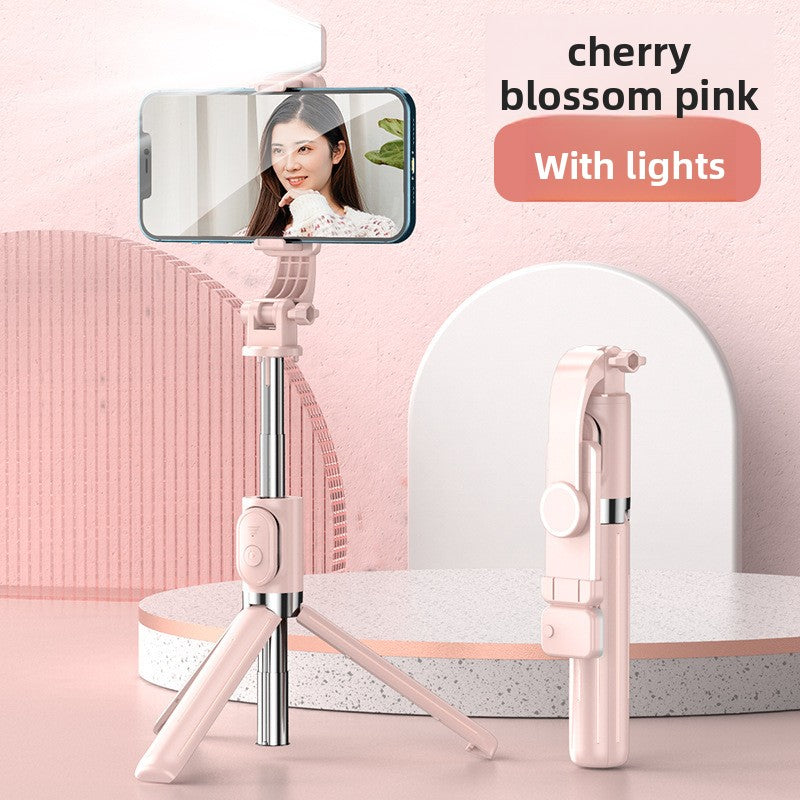 Portable Multi-Function Bluetooth Selfie Stick Tripod with Fill Light teemdrop
