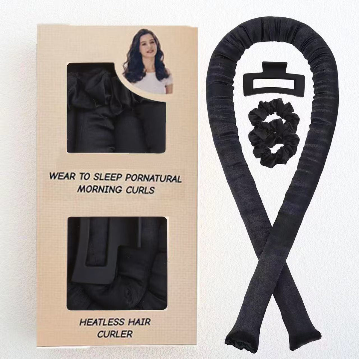 Lazy Man Artifact Hairpin Hairband Set Big Wave Curler teemdrop