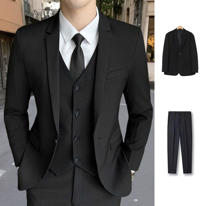 Men Slim Fit Notch Lapel Suit teemdrop