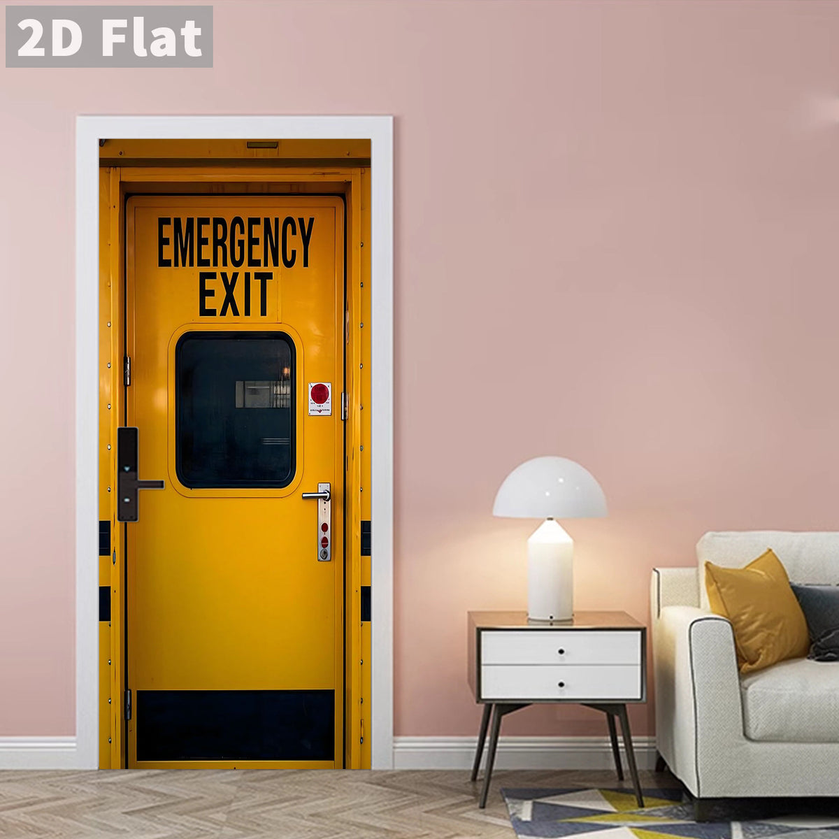 Creative Wooden Door Refurbished Door Stickers Wall Stickers teemdrop