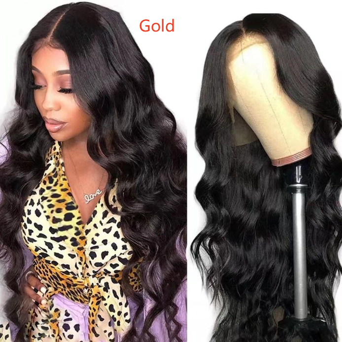 Women's Synthetic Long Curly Wig with Bangs Heat Resistant Fiber teemdrop
