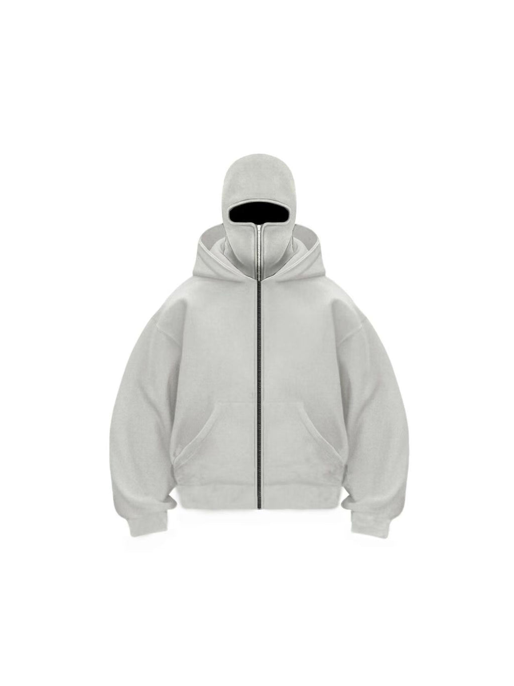 Double-layer hooded zip-up sweatshirt teemdrop