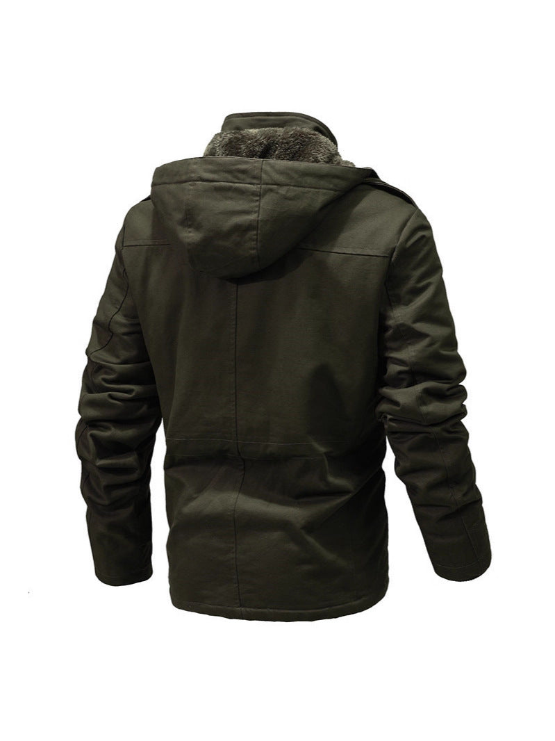 Mens Washed Cotton Velvet Coat