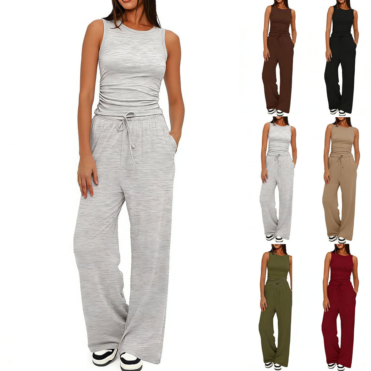 casual wide-leg pants teemdrop