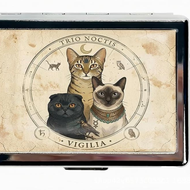 Vintage Style Zinc Alloy Multi-Functional Card and Cash Holder Box teemdrop